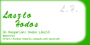 laszlo hodos business card